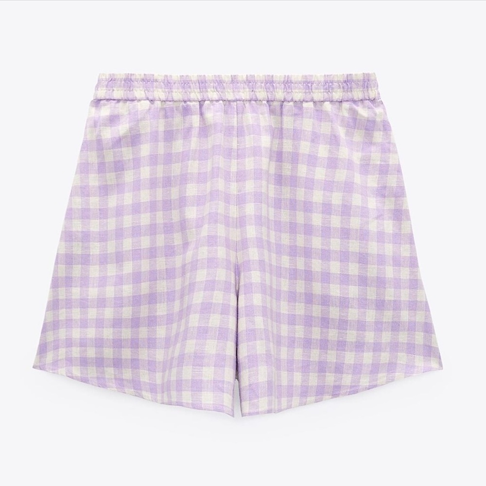 NWT Zara Gingham Skort Lilac ☀️